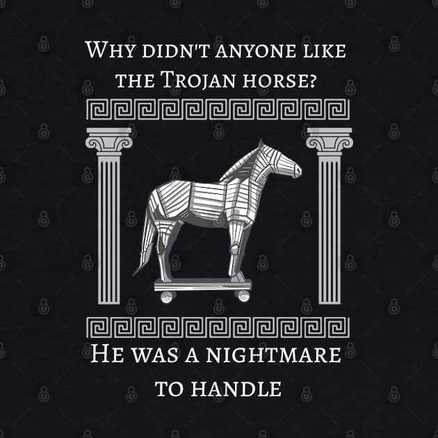 Trojan Horse and Ancient Greek Mythology History Buff Nerd by Riffize